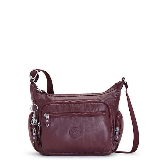 Sacs Crossbody Kipling Gabbie Small Metallic Bordeaux | FR 2071UZ